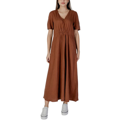 Brown Linen Dress