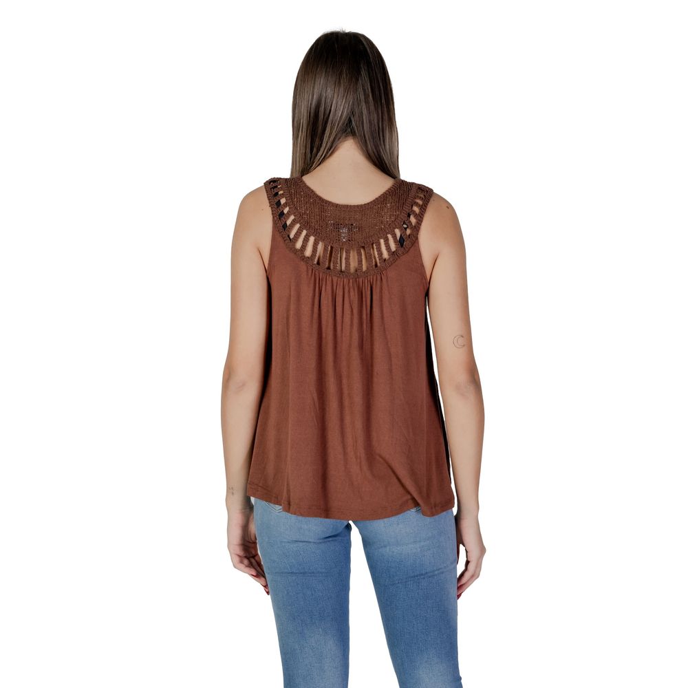 Brown Viscose Tops & T-Shirt