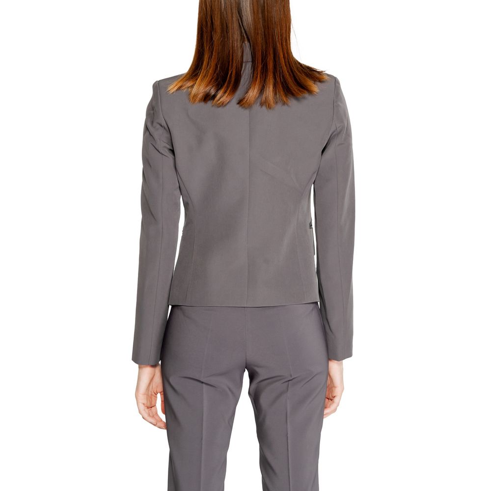 Gray Polyester Suits & Blazer