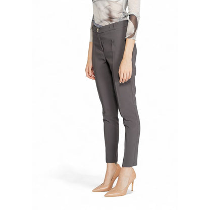 Gray Polyester Jeans & Pant