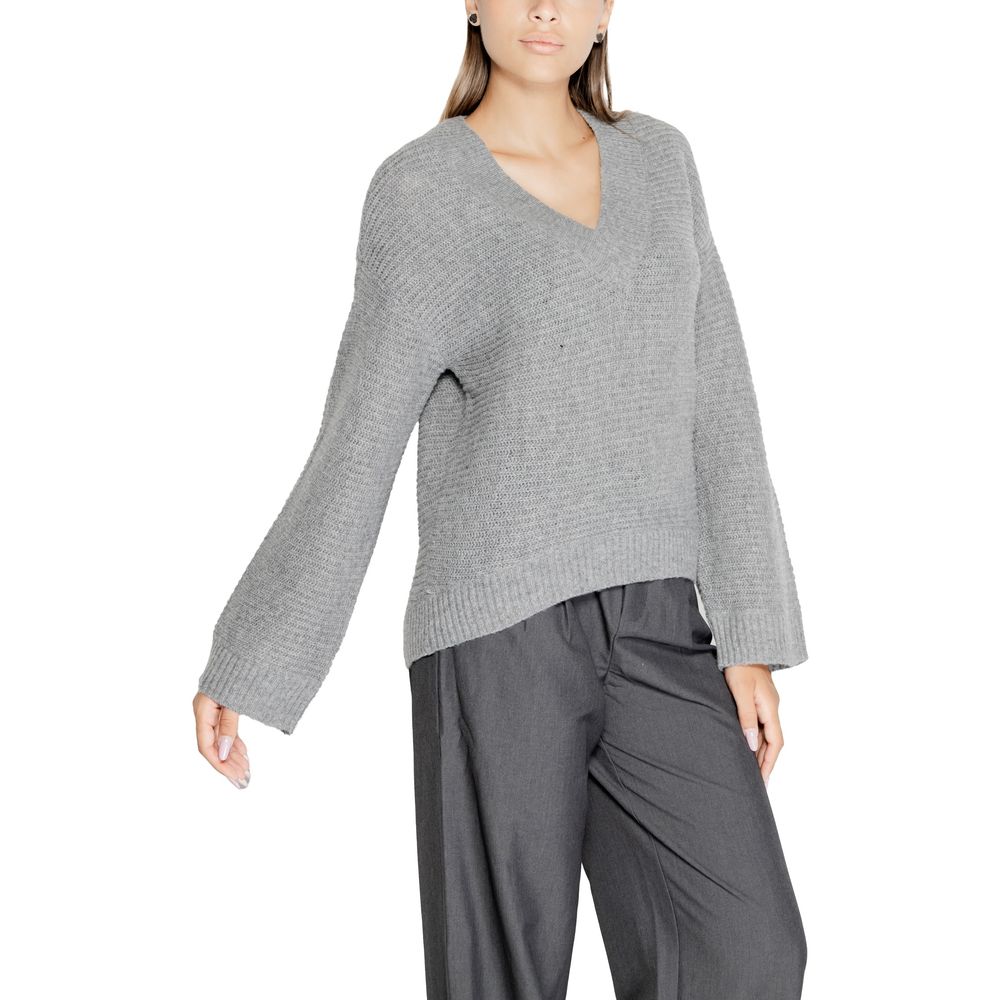 Gray Polyester Sweater