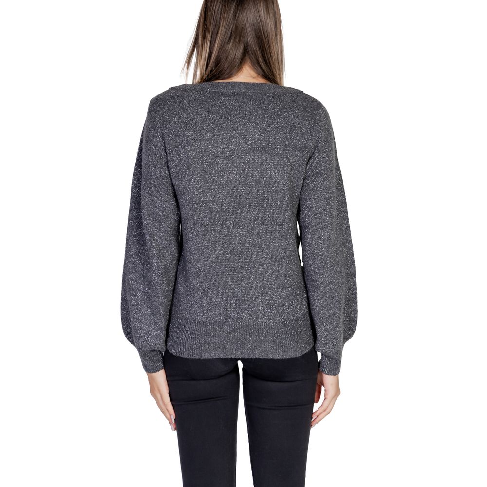 Gray Polyester Sweater