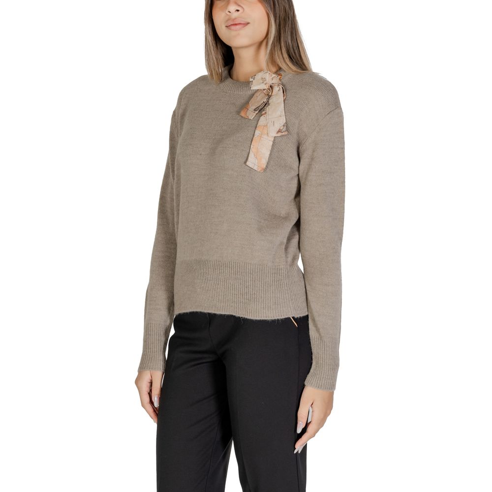 Beige Polyester Sweater