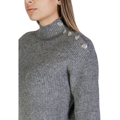 Gray Polyester Sweater