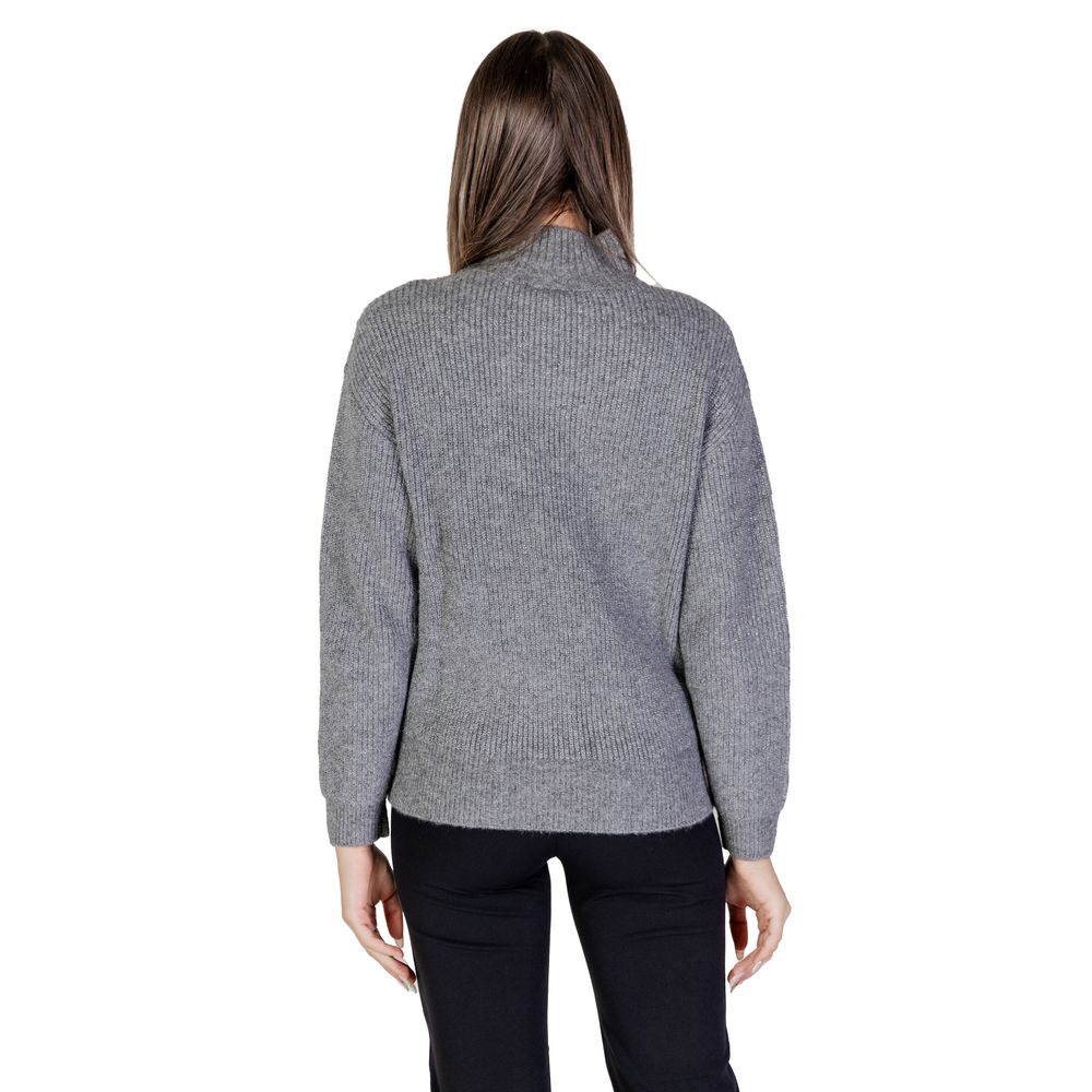 Gray Polyester Sweater