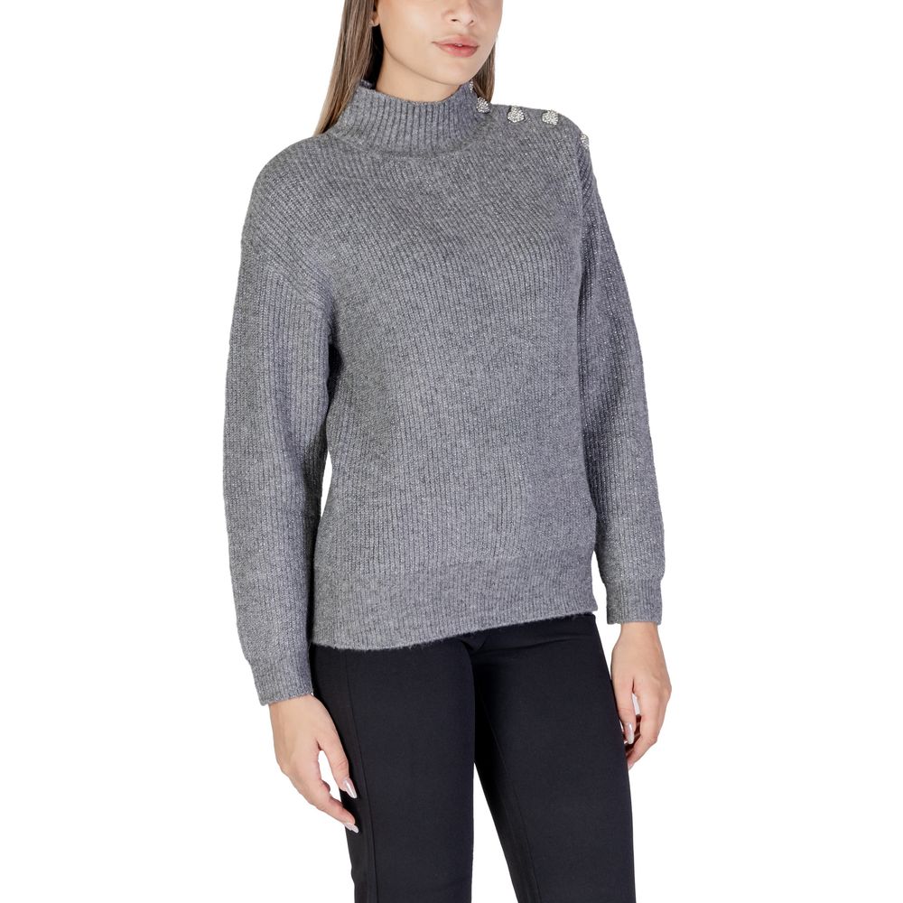 Gray Polyester Sweater