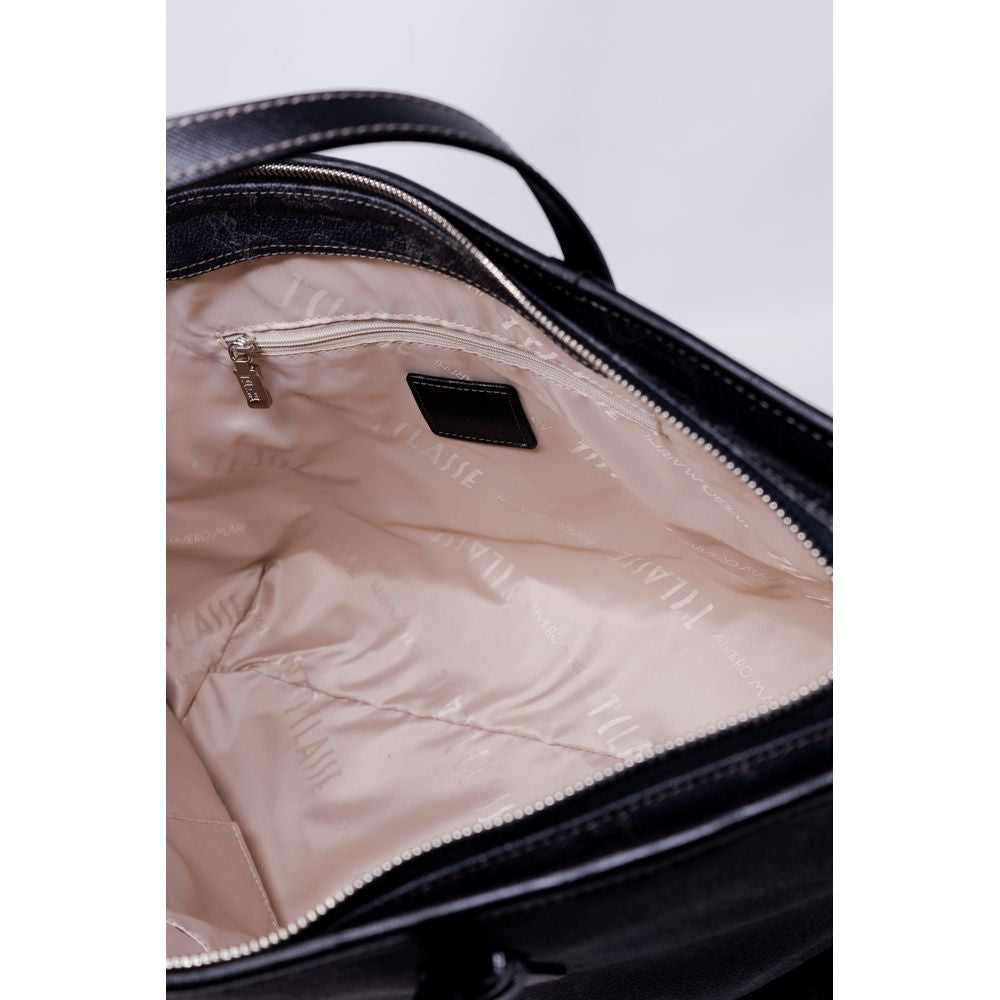 Black Polyester Handbag