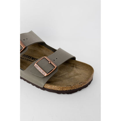 Gray Leather Sandal