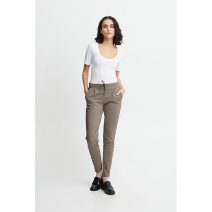 Gray Polyester Jeans & Pant