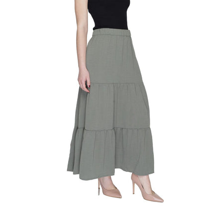 Green Polyester Skirt