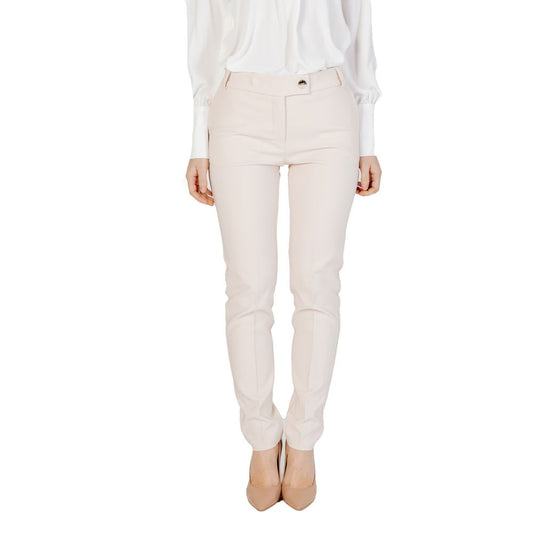 Beige Polyester Jeans & Pant