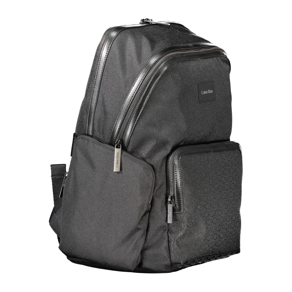 Black Polyester Backpack