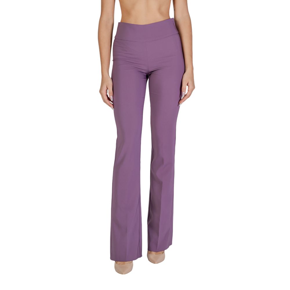 Purple Polyester Jeans & Pant