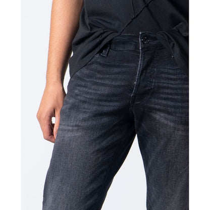 Black Cotton Jeans & Pant