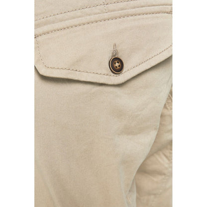 Beige Cotton Jeans & Pant