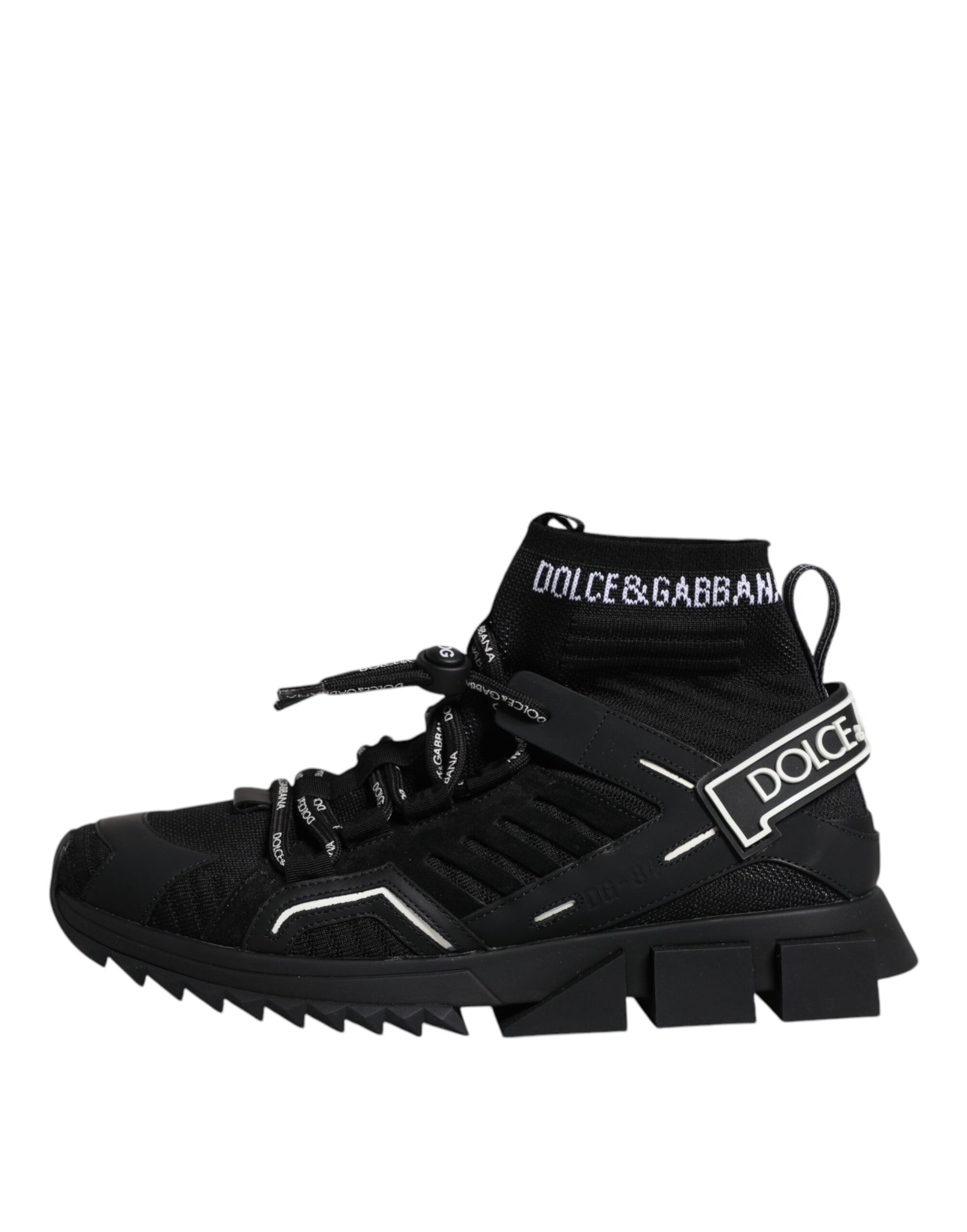 Black Sorrento Logo Men Sneakers Socks Shoes