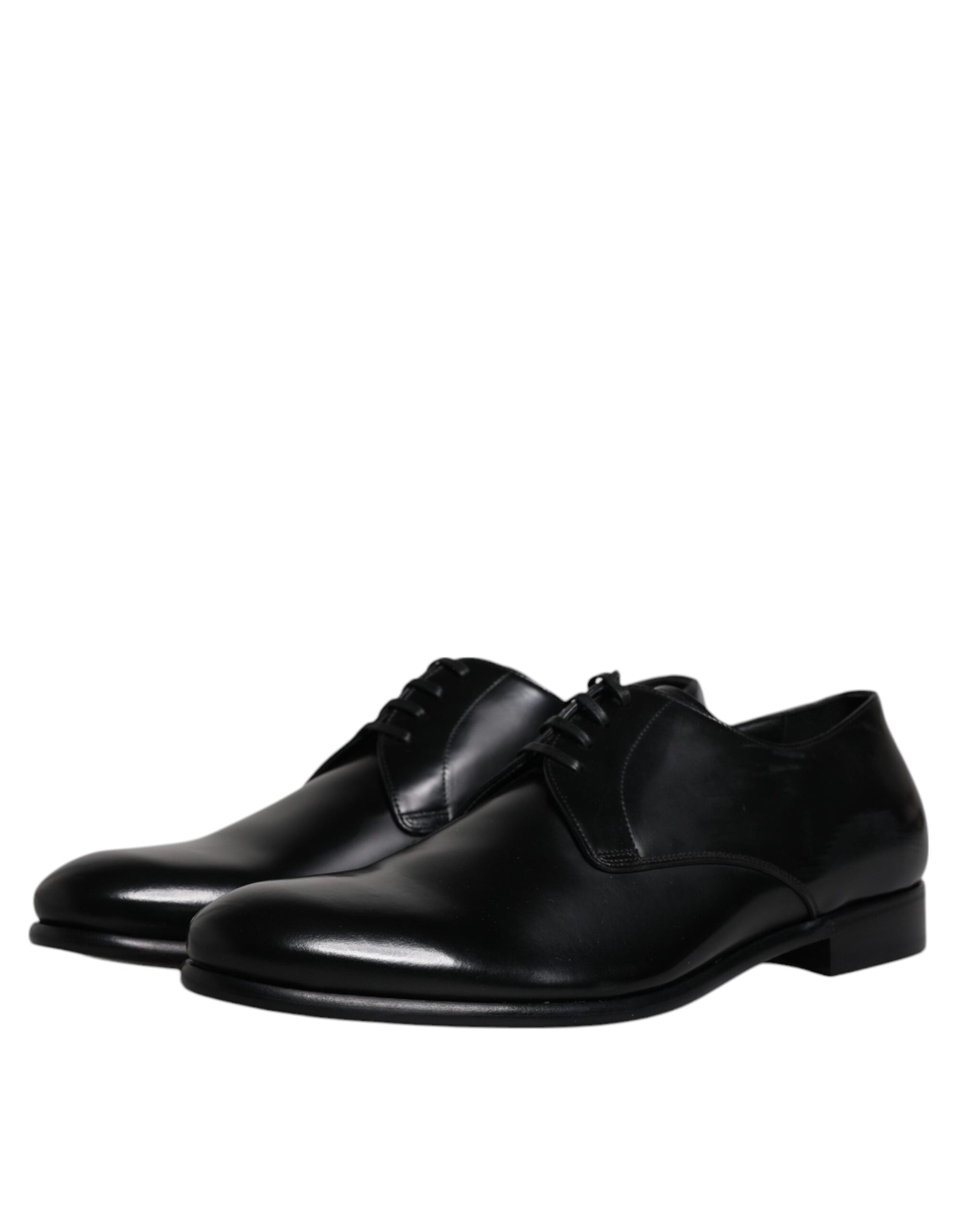 Black Leather Lace Up Men Derby Formal Shoes