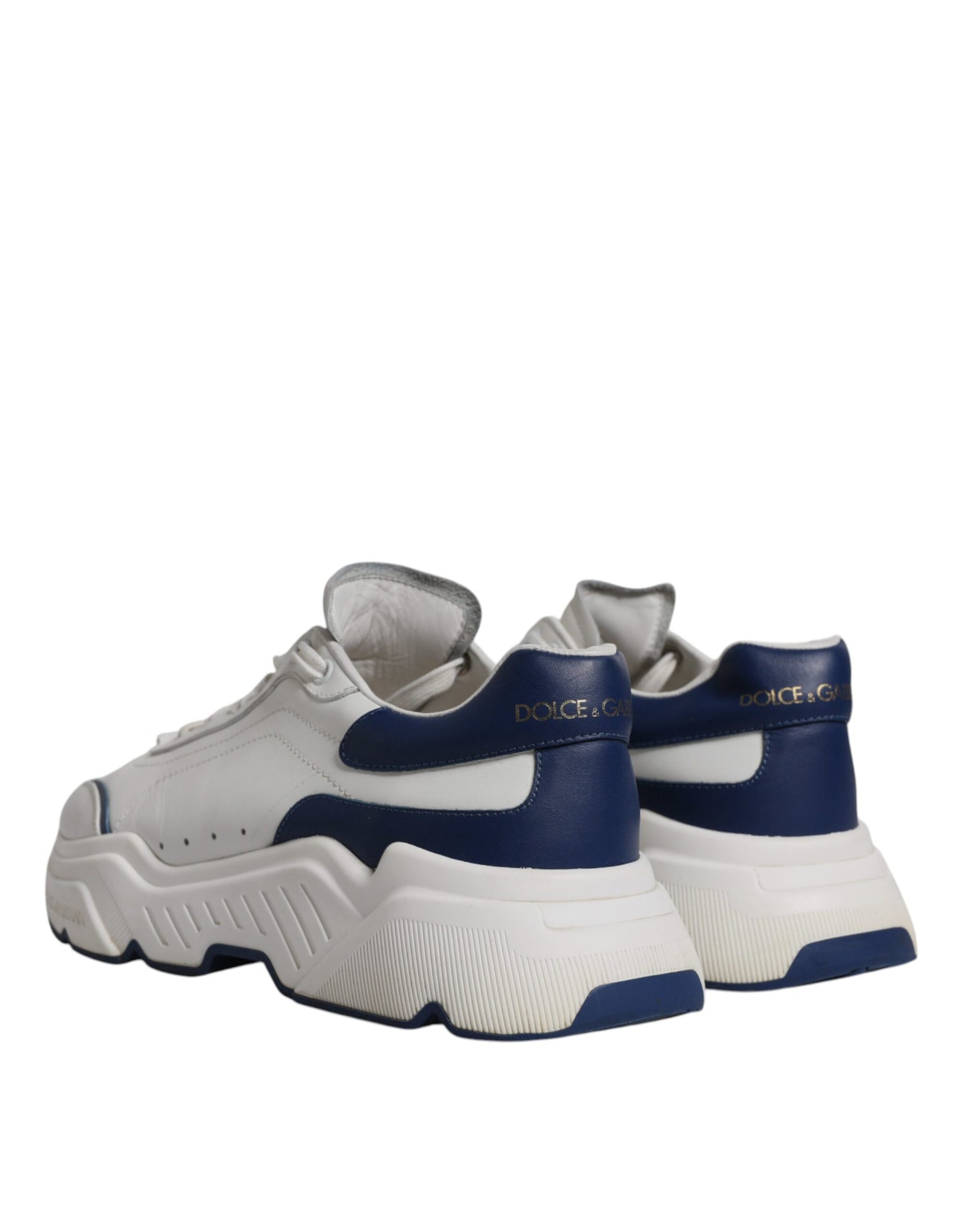 White Blue DAYMASTER Leather Sneakers Shoes