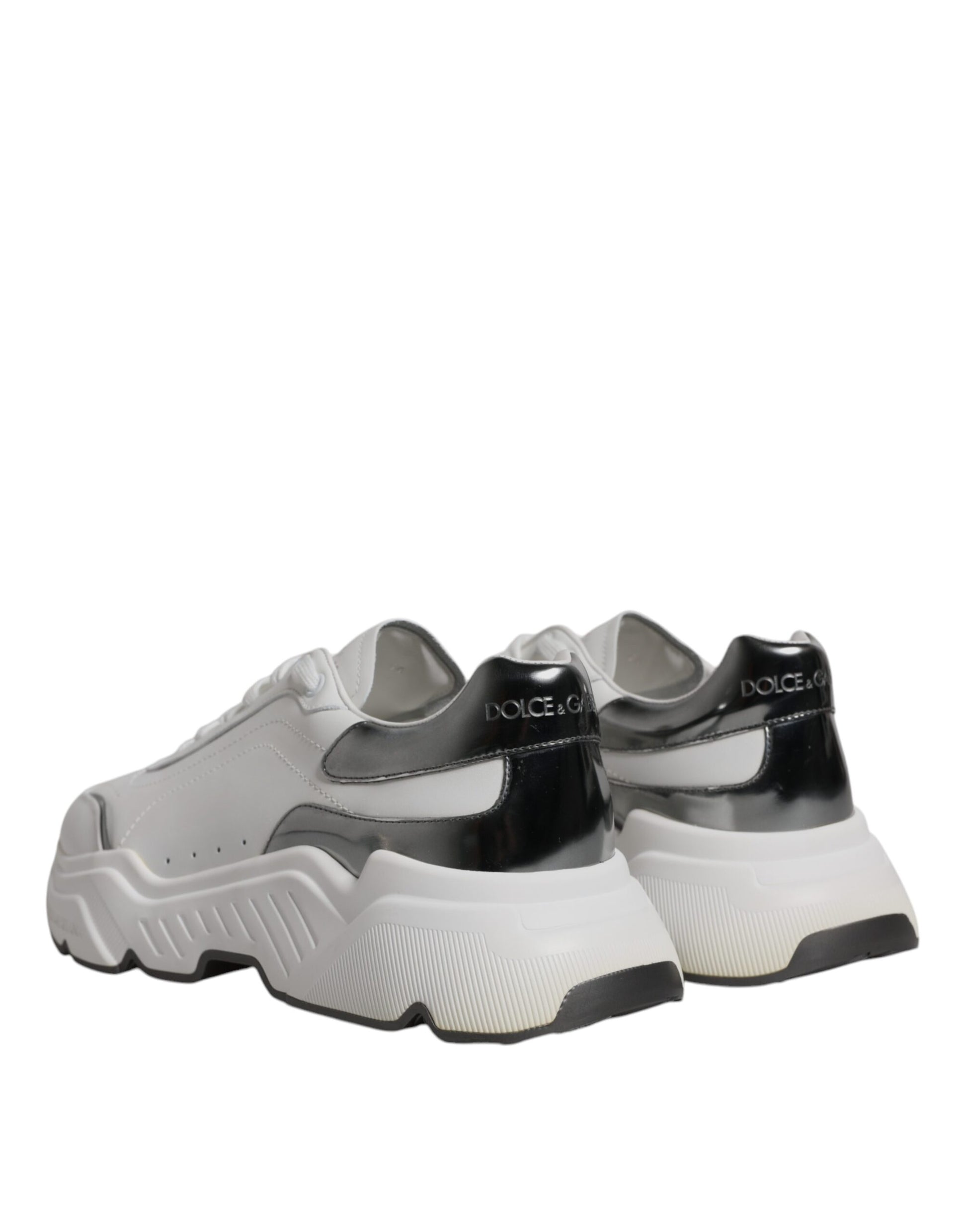 White Silver DAYMASTER Leather Sneakers Shoes