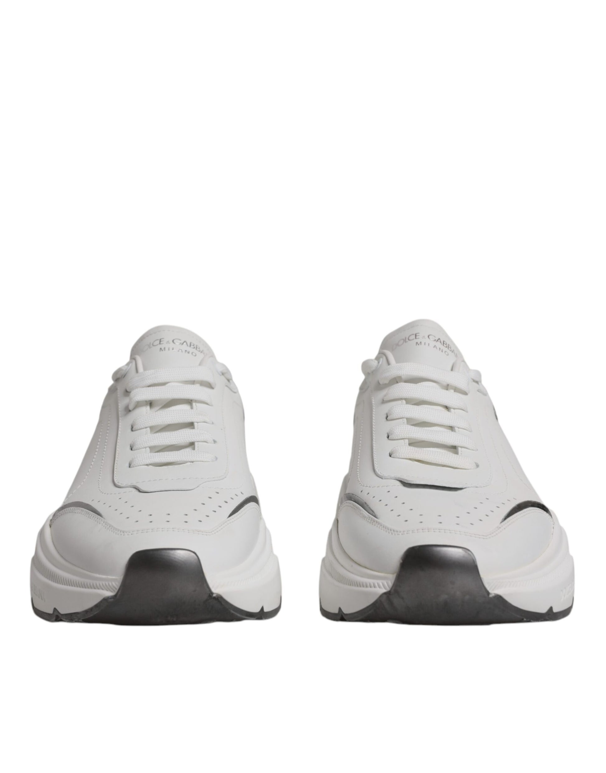 White Silver DAYMASTER Leather Men Sneakers Shoes