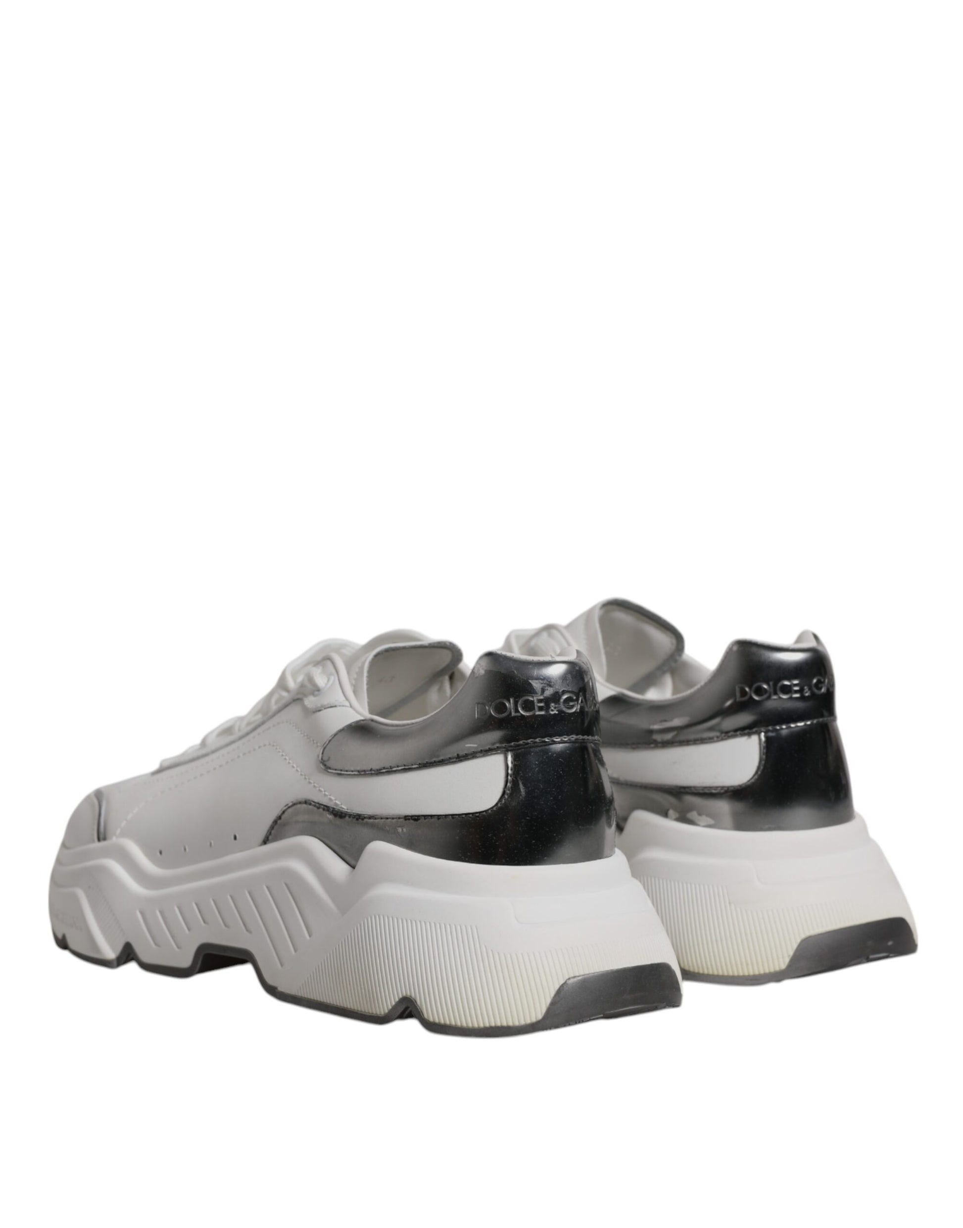 White Silver DAYMASTER Leather Men Sneakers Shoes