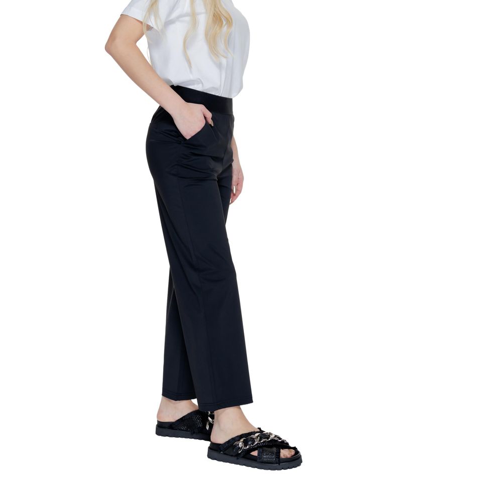 Black Polyamide Jeans & Pant