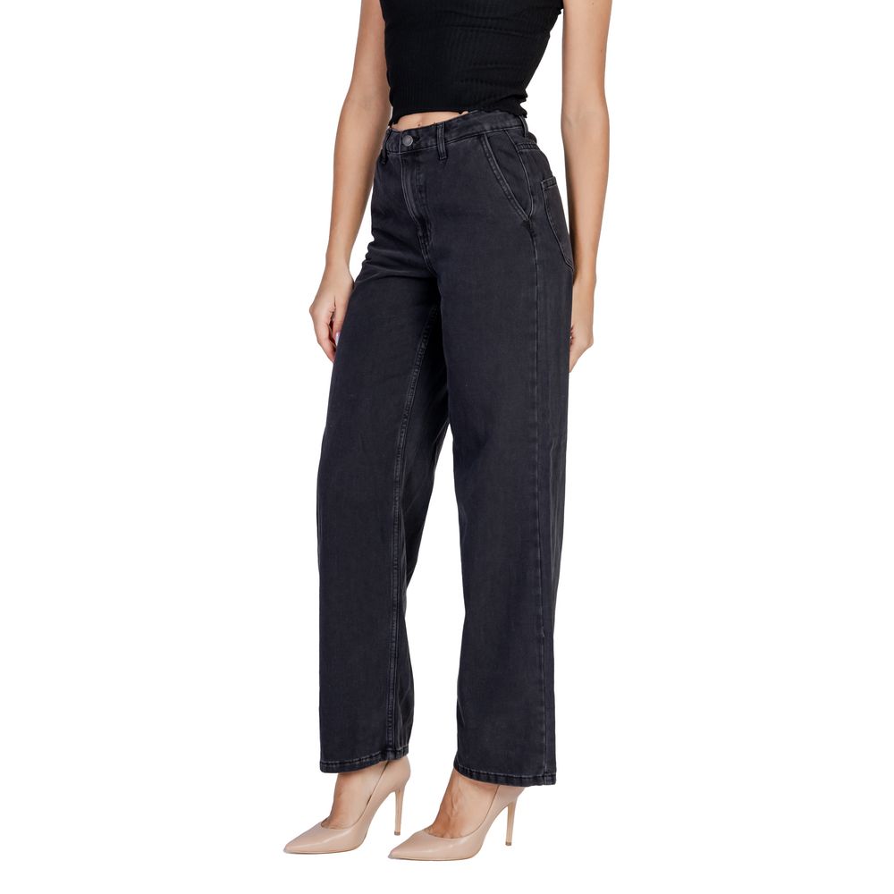 Black Cotton Jeans & Pant