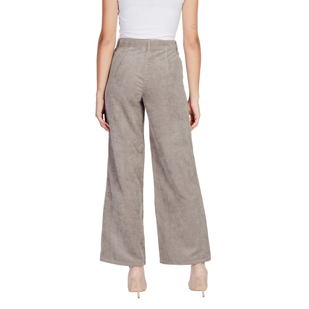 Beige Polyester Jeans & Pant