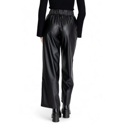 Black Polyester Jeans & Pant