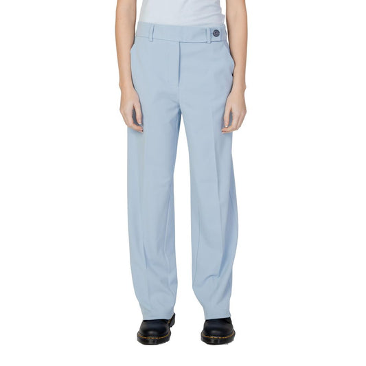 Blue Polyester Jeans & Pant