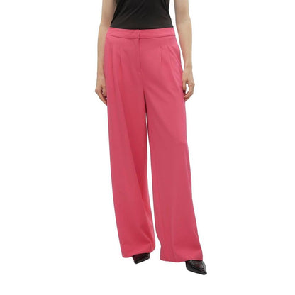 Pink Polyester Jeans & Pant