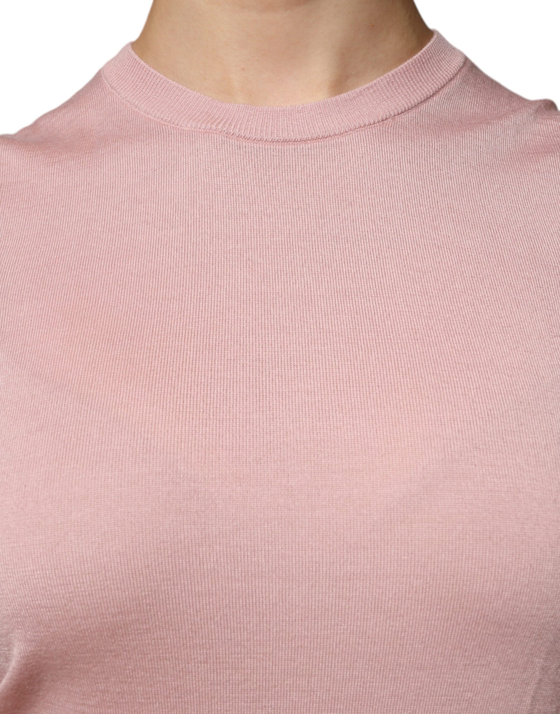 Pink Cashmere Knitted Sleeveless Tank Top