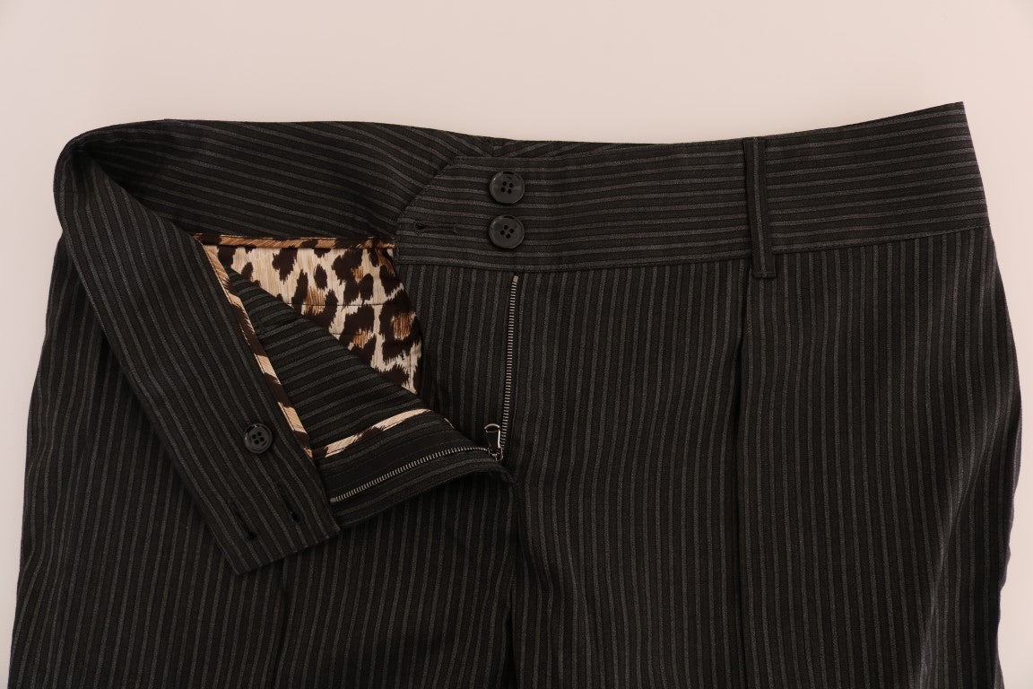 Elegant Slim Fit Striped Dress Pants