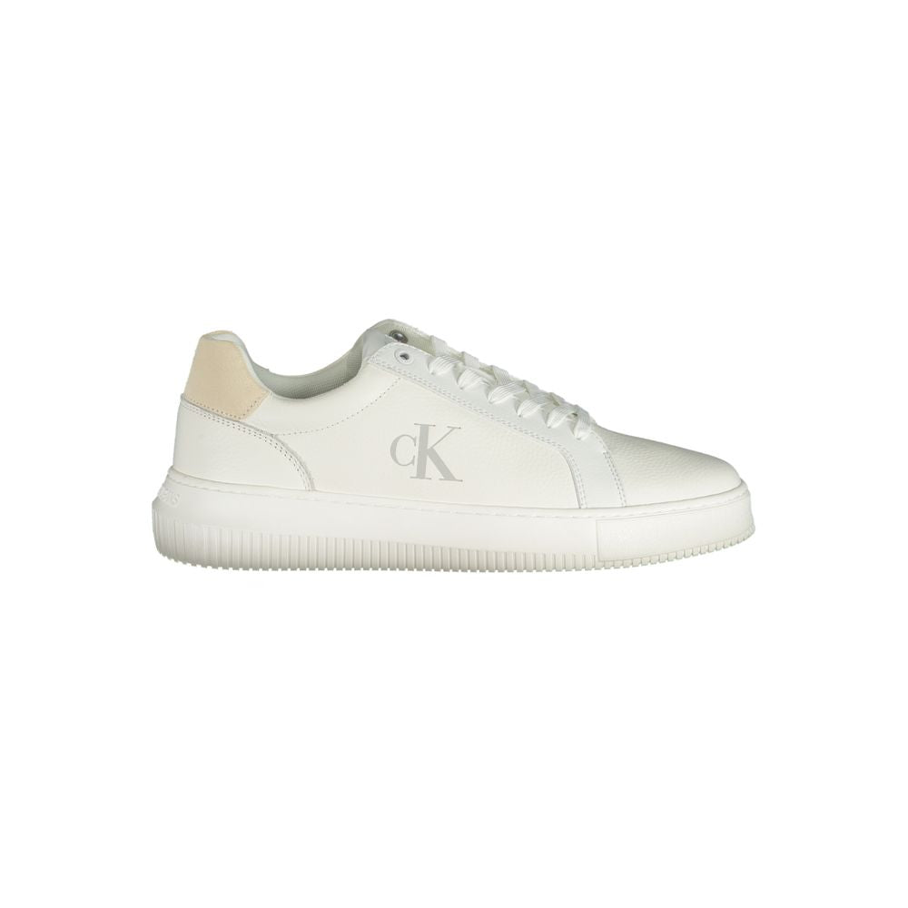 White Polyester Sneaker