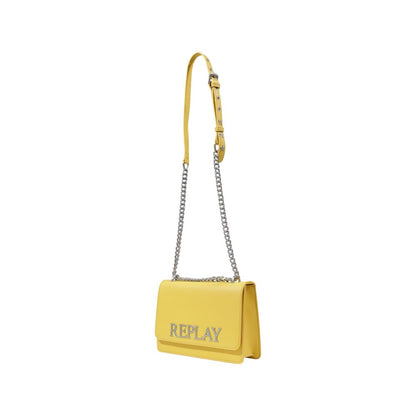 Yellow Polyester Handbag