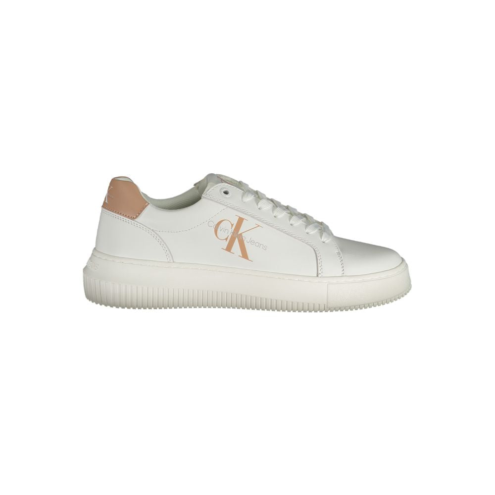 White Polyester Sneaker