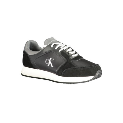 Black Polyester Sneaker