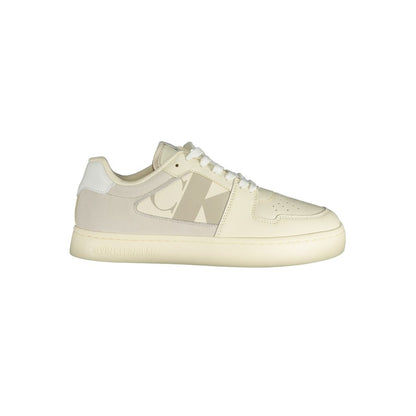 White Polyester Sneaker