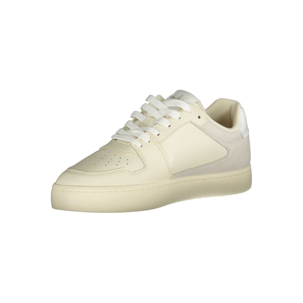 White Polyester Sneaker