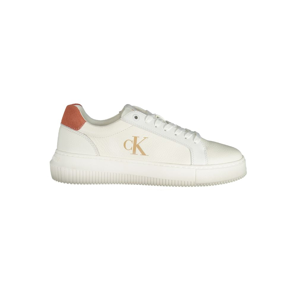 White Polyester Sneaker