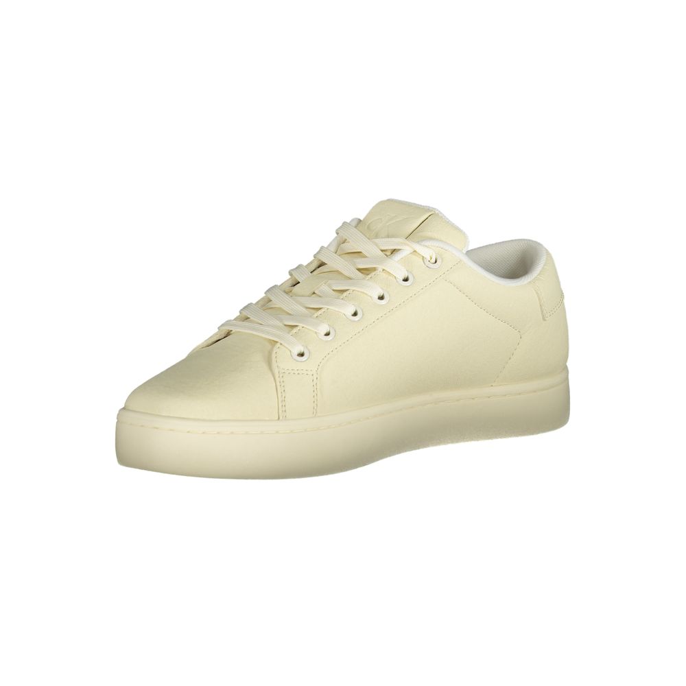 White Polyester Sneaker