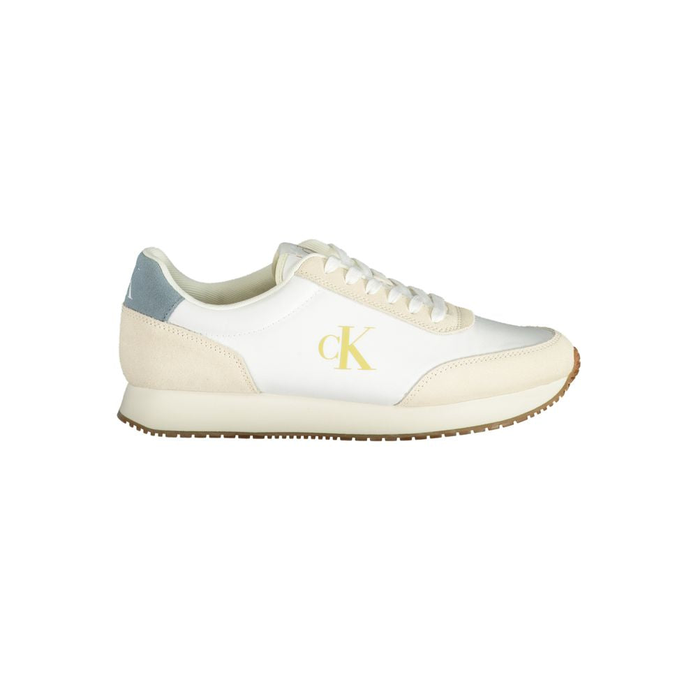 White Polyester Sneaker