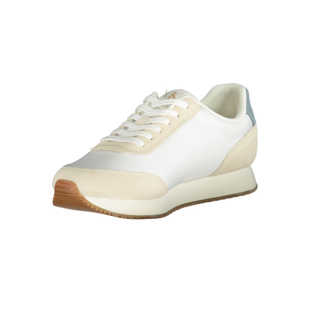 White Polyester Sneaker