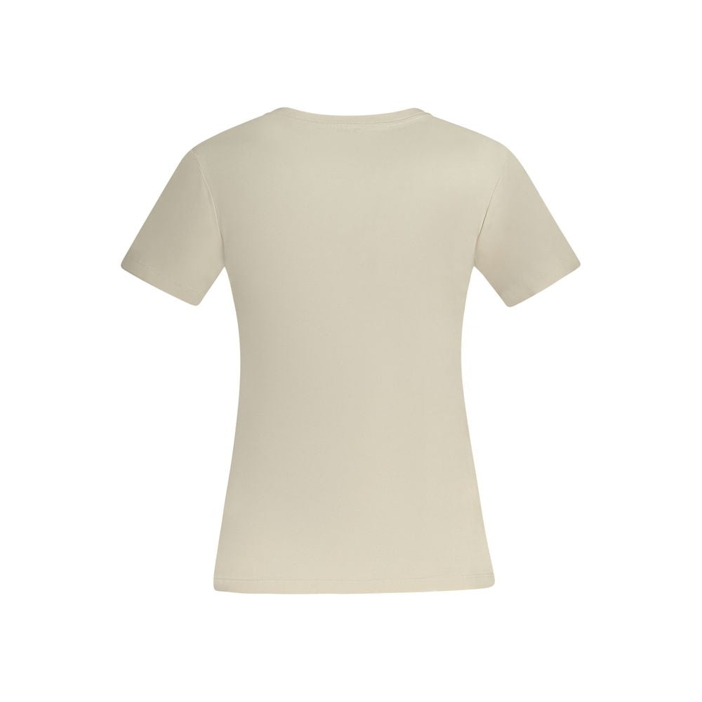 Beige Cotton Tops & T-Shirt