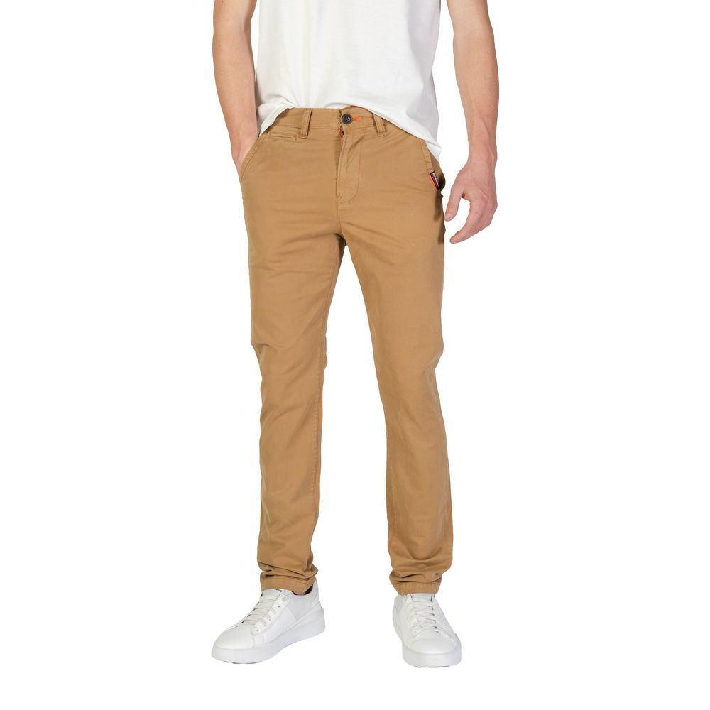 Beige Cotton Jeans & Pant