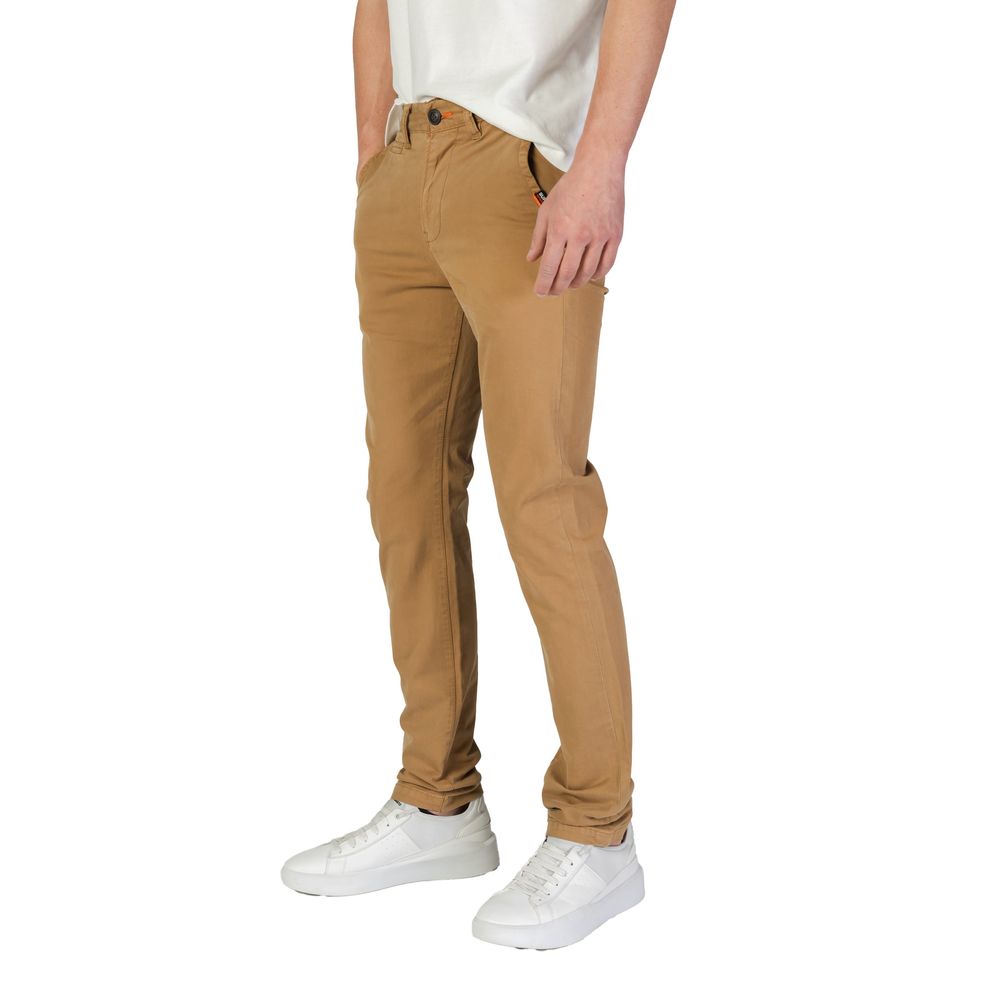 Beige Cotton Jeans & Pant