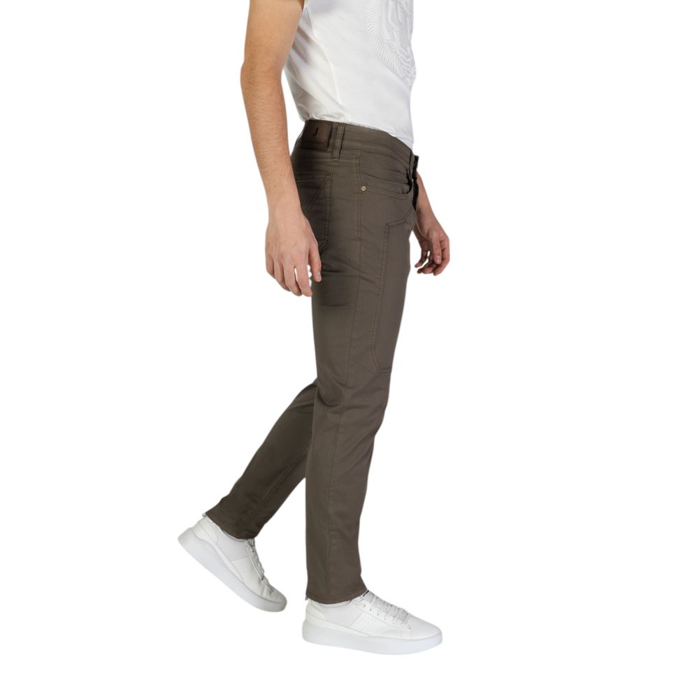 Brown Cotton Jeans & Pant