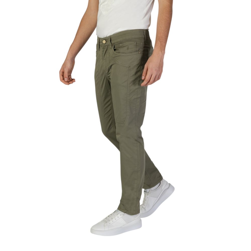 Green Cotton Jeans & Pant