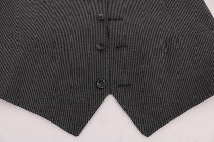 Elegant Gray Waistcoat Vest