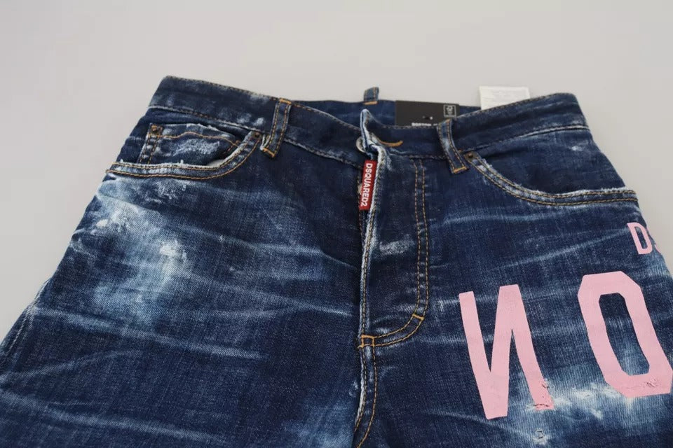 Blue Icon High Waist Straight Denim Boston Jeans